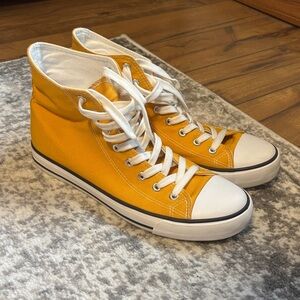 Yellow High-Top Sneakers